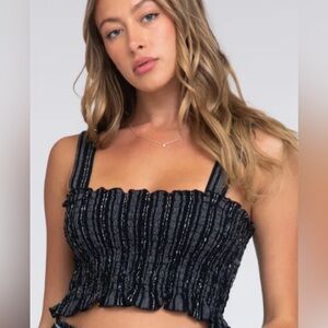 Rewash Black and Silver Camisole Top bin 1